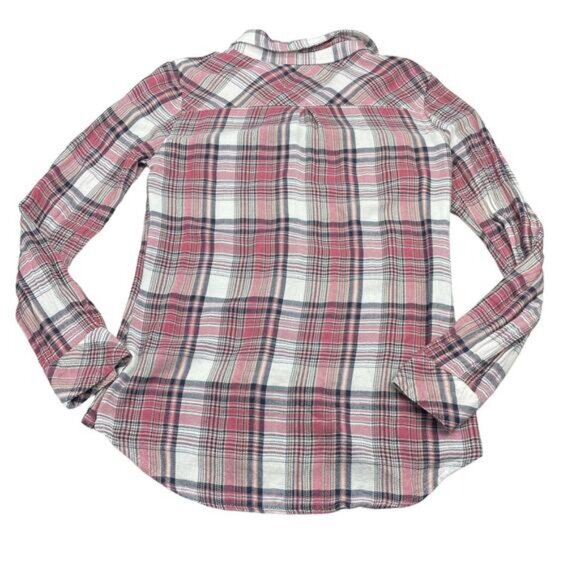 Rails Salmon Britt Plaid Rayon Womens Shirt Size XS - Picture 5 of 5